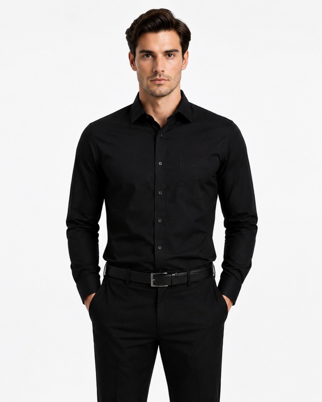 WhatsApp Image 2026-06-02 at 11.38.29 AM Men's Black Formal Shirt - Image 2