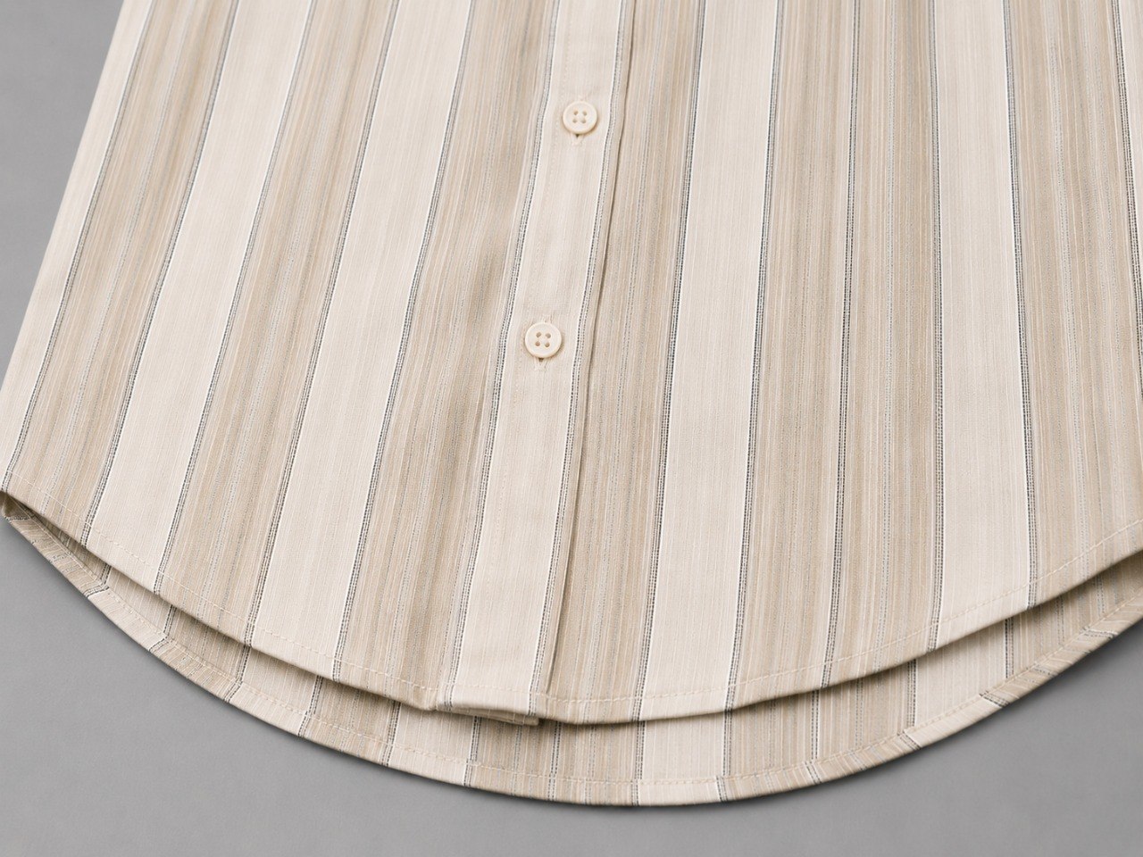WhatsApp Image 2026-06-02 at 11.38.33 AM (1) Men's Beige Vertical Striped Formal Shirt - Image 2