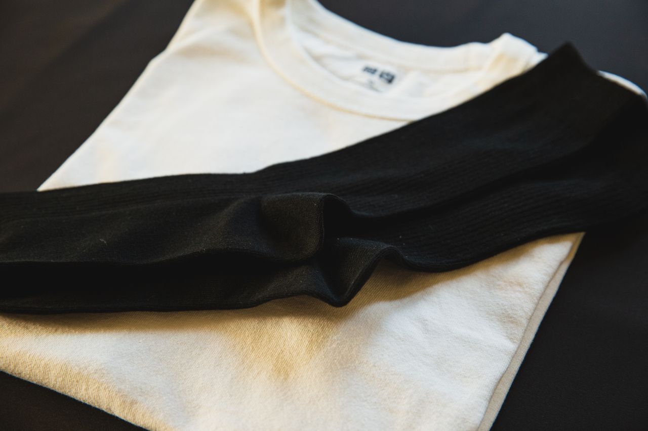 Mastering the First Impression: Your intriguing post title goes here From above of new white folded cotton wear with pair of black socks for man
